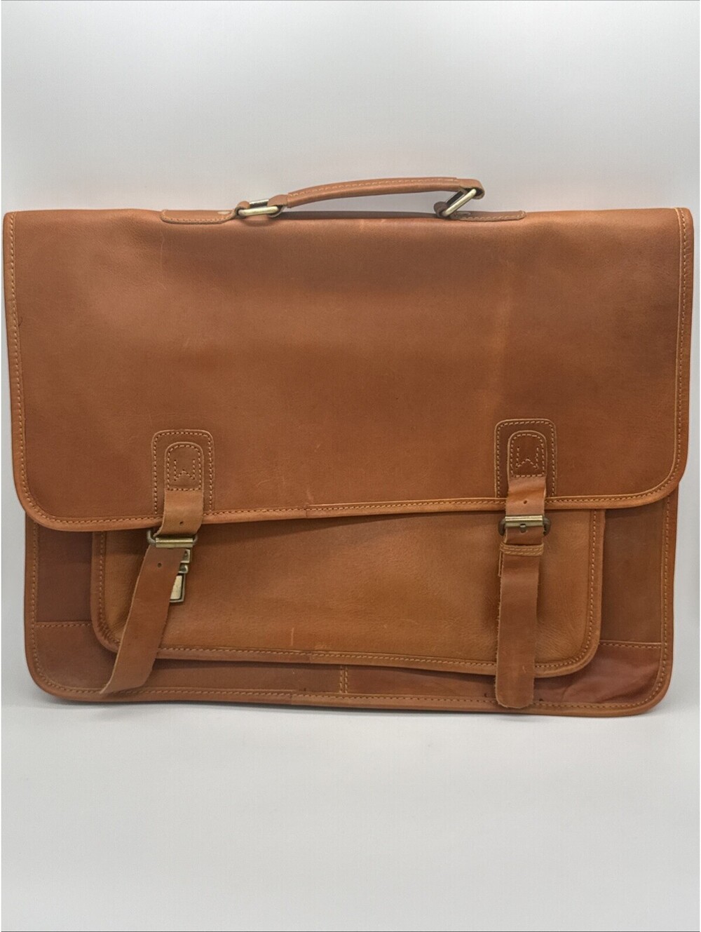 16" Handmade Leather Messenger Bag Laptop Briefcase Vintage Satchel Shoulder Bag